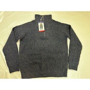 Modern Ambition Women's Knit Quarter-Zip Sweater Navy M
